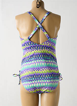 Maillot de bain 1 pièce imprimé fantaisie haut soutien-gorge moulé violet PRIMADONNA femme