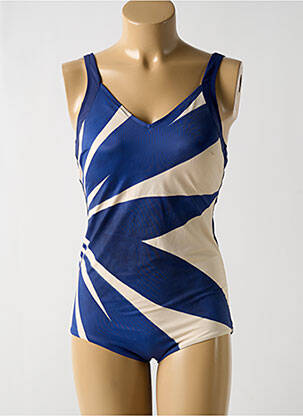 Maillot de bain 1 pièce imprimé fantaisie haut soutien-gorge moulé bleu TRIUMPH femme