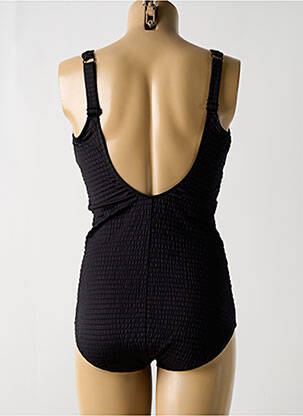 Maillot de bain 1 pièce effet matière satinée haut soutien-gorge emboitant noir TRIUMPH femme
