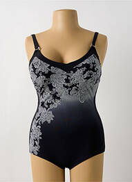 Maillot de bain 1 pièce effet matière satinée haut soutien-gorge moulé noir TRIUMPH femme