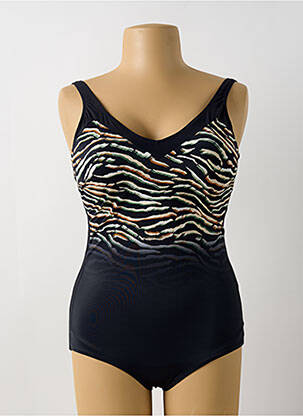 Maillot de bain 1 pièce effet matière satinée haut soutien-gorge moulé noir TRIUMPH femme