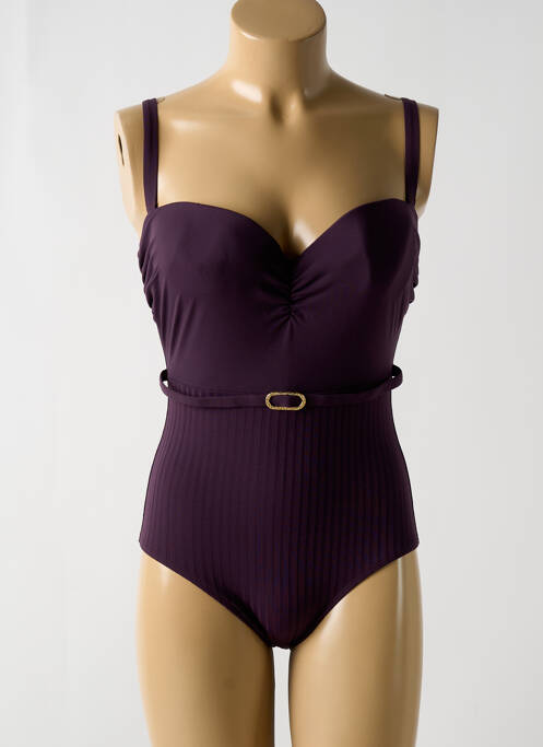 Maillot de bain 1 pièce violet EMPREINTE pour femme