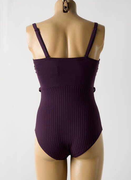 Maillot de bain 1 pièce violet EMPREINTE pour femme