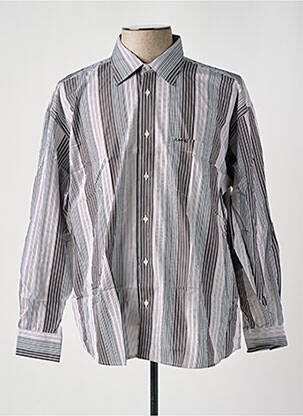 Chemise manches longues imprimé rayures beige JUMFIL homme