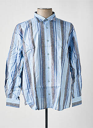 Chemise manches longues imprimé rayures bleu JUMFIL homme