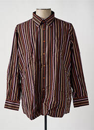 Chemise manches longues imprimé rayures marron JUMFIL homme
