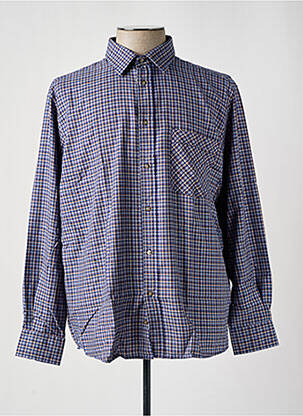 Chemise manches longues poignets boutonnés bleu SEA BARRIER homme