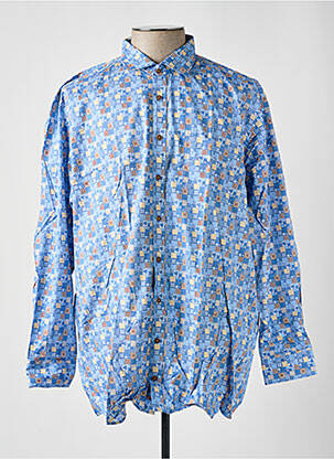 Chemise manches longues manches longues bleu CASAMODA homme