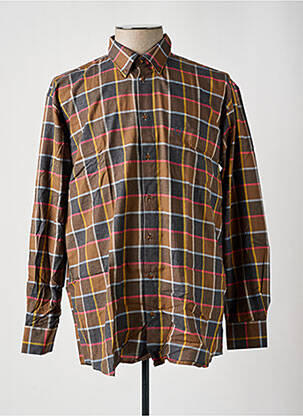 Chemise manches longues manches longues marron JUMFIL homme
