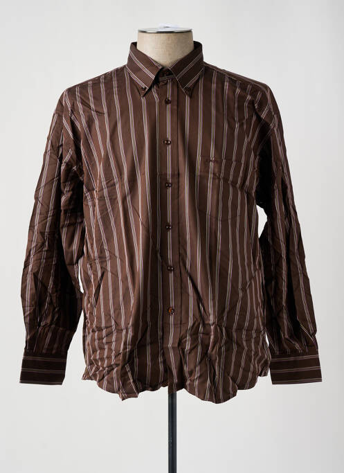 Chemise manches longues marron JUMFIL pour homme