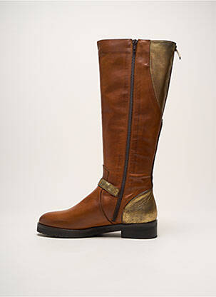 Bottes matière lisse talon de 4 à 6cm marron EMANUELE CRASTO femme