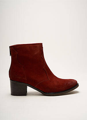 Bottines/boots bout rond talon de 4 à 6cm rouge MINKA DESIGN femme