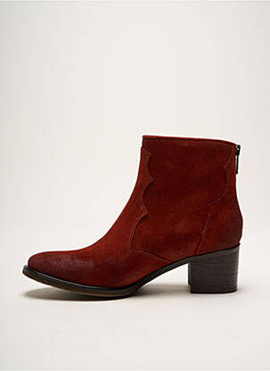 Bottines/boots bout rond talon de 4 à 6cm rouge MINKA DESIGN femme