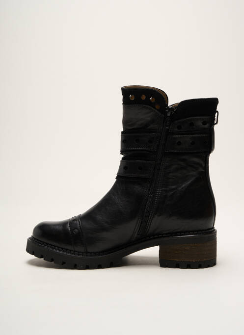 Bottines/boots tissage satiné talon de 4 à 6cm noir CASTA femme