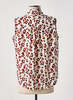 Blouse tissage crêpe sans manche beige ENJOY femme