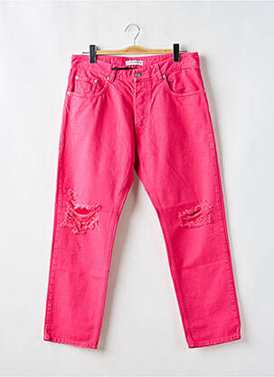 Jean coupe mom effet usé taille normale rose ICON DENIM femme