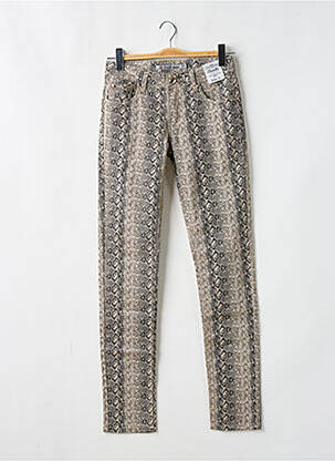 Pantalon slim stretch taille normale beige ONADO femme