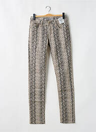 Pantalon slim stretch taille normale beige ONADO femme