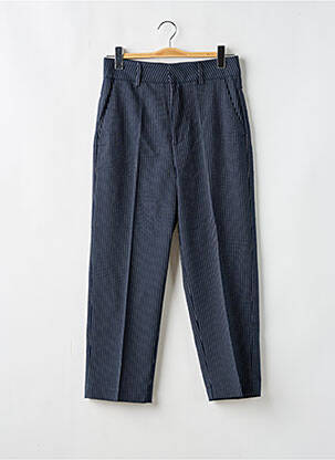 Pantalon droit coupe carotte taille normale bleu REIKO femme