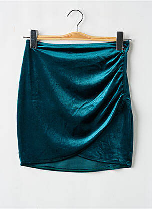 Jupe courte taille élastique vert NELLY femme