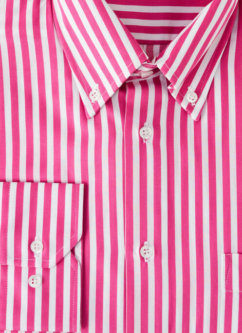 Chemise manches longues rose JUMFIL pour homme