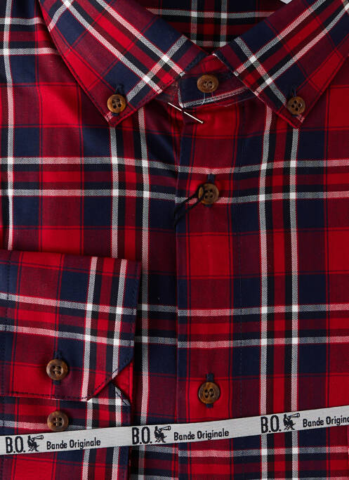 Chemise manches longues rouge BANDE ORIGINALE homme