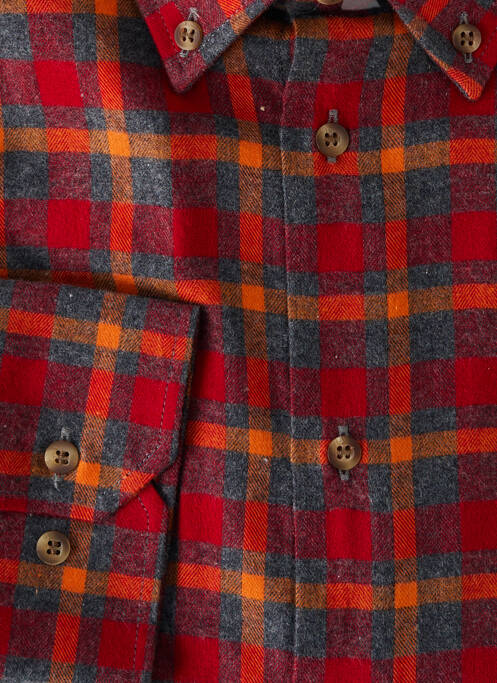 Chemise manches longues rouge JUMFIL pour homme