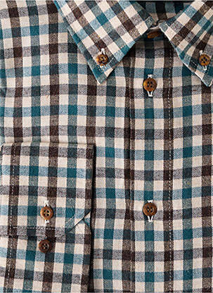 Chemise manches longues manches longues marron JUMFIL homme