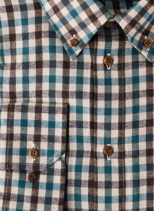 Chemise manches longues marron JUMFIL pour homme