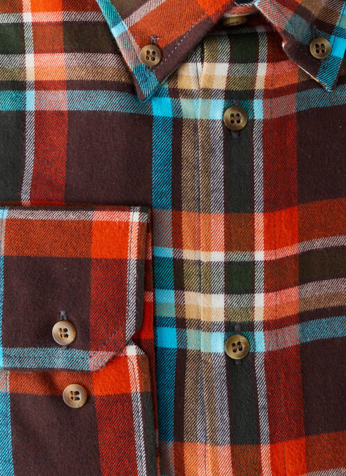 Chemise manches longues orange JUMFIL pour homme