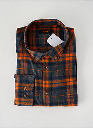Chemise manches longues manches longues orange JUMFIL homme