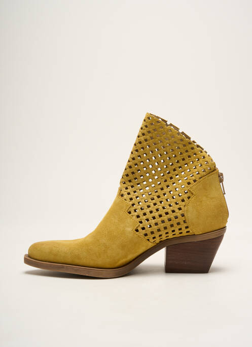 Bottines/boots bout pointu talon de 4 à 6cm jaune CASTA femme