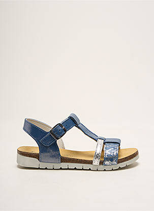 Sandales/nu pieds matière lisse bout ouvert bleu BOPY fille
