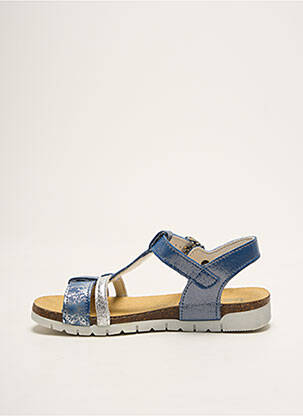 Sandales/nu pieds matière lisse bout ouvert bleu BOPY fille