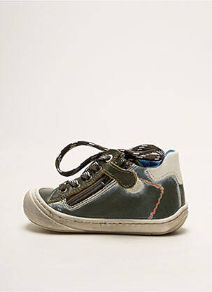 Bottillons fermeture zip et lacets bout rond vert STONES AND BONES garçon