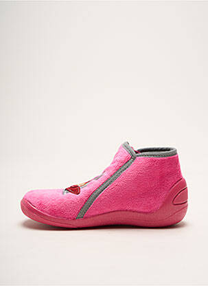 Chaussons/pantoufles fermeture zippée bout rond rose BOPY fille