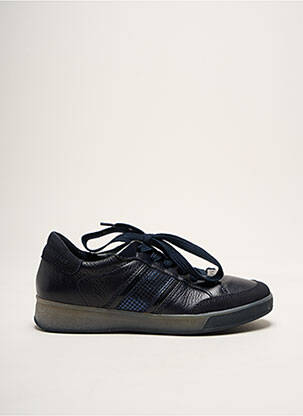Baskets matière lisse talon plat jusqu'à 3cm bleu ARA femme