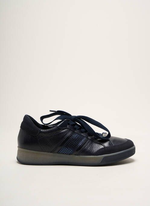 Baskets matière lisse talon plat jusqu'à 3cm bleu ARA femme