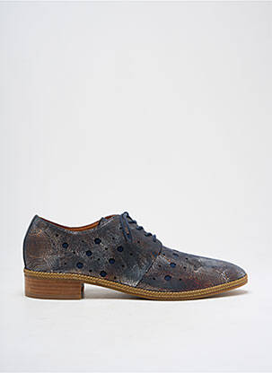 Derbies impression talon plat jusqu'à 3cm bleu MAM'ZELLE femme