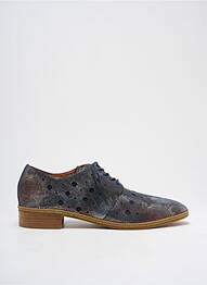Derbies impression talon plat jusqu'à 3cm bleu MAM'ZELLE femme