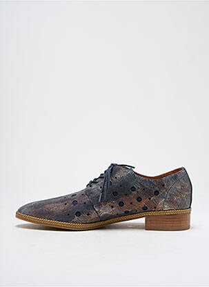 Derbies impression talon plat jusqu'à 3cm bleu MAM'ZELLE femme