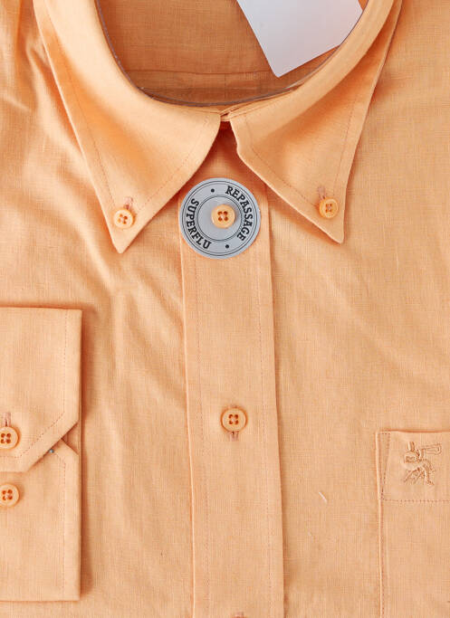 Chemise manches longues orange JUMFIL pour homme