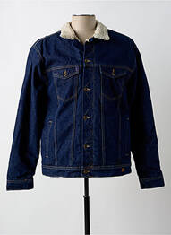 Veste casual fermeture boutonnée sur le devant bleu C17 homme