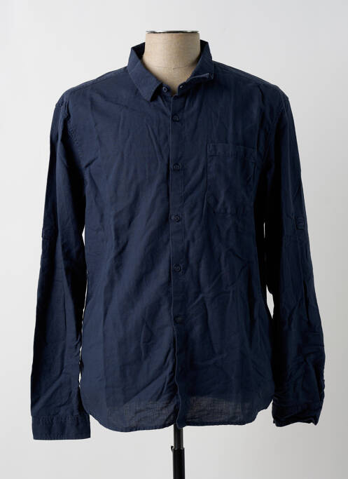 Chemise manches longues bleu TEDDY SMITH pour homme