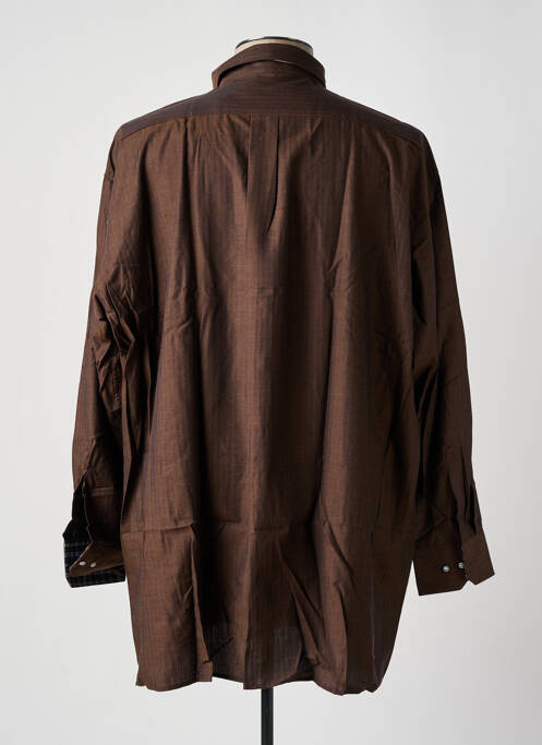 Chemise manches longues marron ETERNA homme