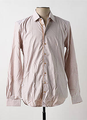 Chemise manches longues manches longues beige IZAC homme