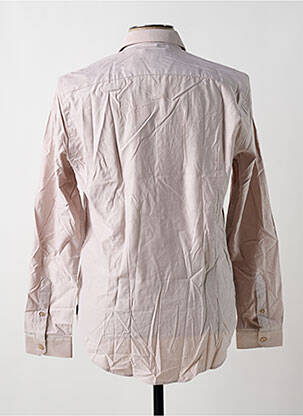 Chemise manches longues manches longues beige IZAC homme