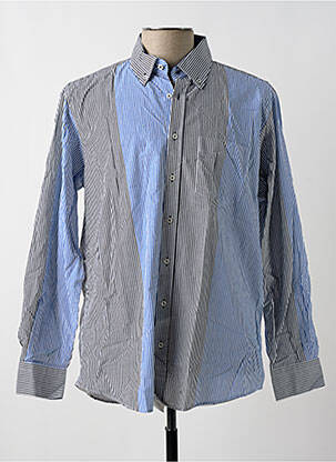 Chemise manches longues imprimé rayures bleu JUMFIL homme