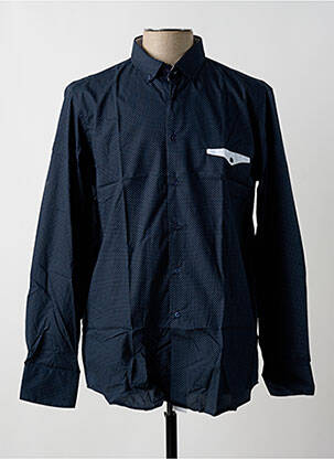 Chemise manches longues imprimé fantaisie bleu BANDE ORIGINALE homme