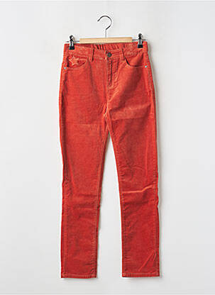 Pantalon slim tissage velours taille ajustable orange 3 POMMES fille